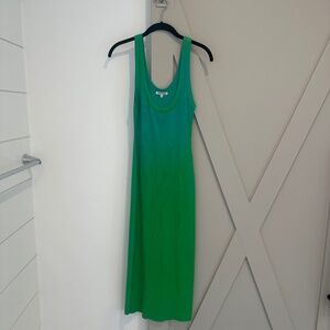 Green Ribbed Cotton Citizen Dress- Small